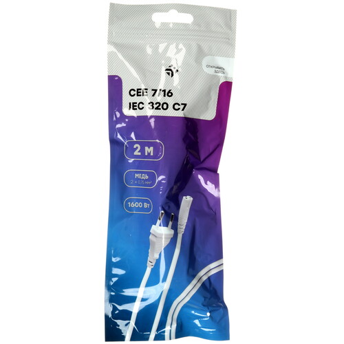 Купить Кабель питания DEXP IEC C7 - CEE 7/16  5451593. Характеристики, отзывы и цены в Донецке