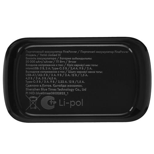 Купить Портативный аккумулятор FinePower Jacked III черный  5094746. Характеристики, отзывы и цены в Донецке