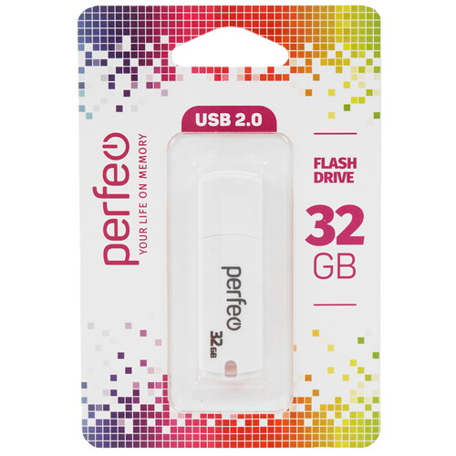 Купить Память USB Flash 32 ГБ Perfeo C05 [PF-C05W032]  9209311. Характеристики, отзывы и цены в Донецке