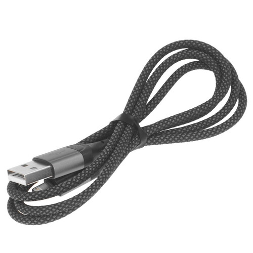 Купить Кабель круглый Hoco Lightning 8-pin - USB 2.0 Type-A черный 1 м  9238232. Характеристики, отзывы и цены в Донецке