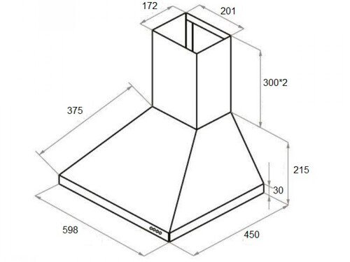 Купить Вытяжка каминная SCHTOFF HAUS 60 INOX серебристый  9145429. Характеристики, отзывы и цены в Донецке
