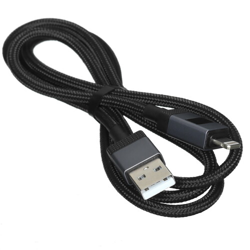 Купить Кабель круглый Hoco Lightning 8-pin - USB 2.0 Type-A черный 1 м  5635305. Характеристики, отзывы и цены в Донецке