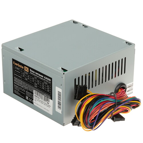 Купить Блок питания ExeGate AA500 [EX256711RUS-PC] серый  8187945. Характеристики, отзывы и цены в Донецке
