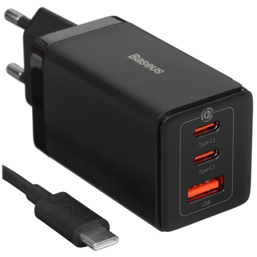 Купить Сетевое зарядное устройство Baseus GaN5 Pro 2C+U черный  5495776. Характеристики, отзывы и цены в Донецке