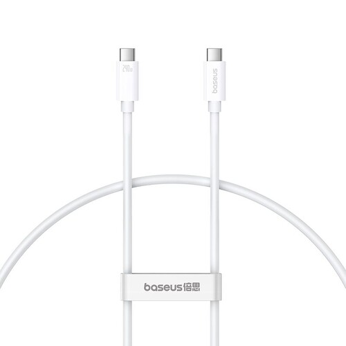 Купить Кабель круглый Baseus USB Type-C - USB Type-C белый 1 м  5627492. Характеристики, отзывы и цены в Донецке