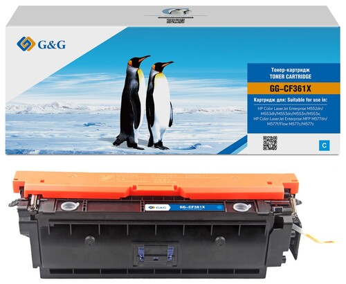 Купить Картридж лазерный G&G GG-CF361X голубой  9065595. Характеристики, отзывы и цены в Донецке