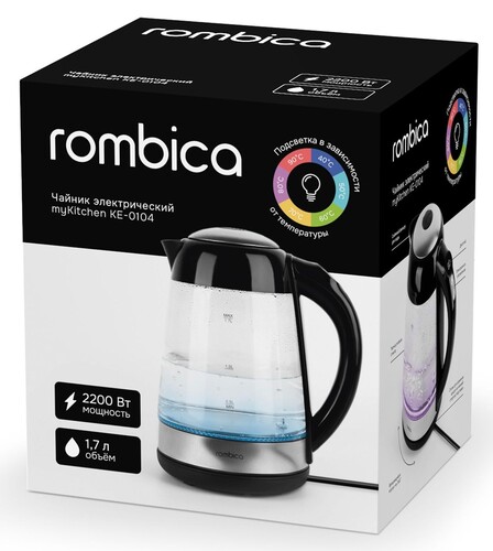 Купить Электрочайник Rombica KE-0104 серебристый  5631730. Характеристики, отзывы и цены в Донецке