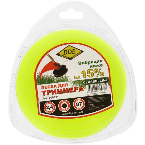 Купить Леска для триммеров DDE Classic line 644-771  8108514. Характеристики, отзывы и цены в Донецке