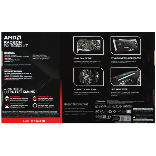 Купить Видеокарта ASRock AMD Radeon RX 9060 XT Challenger OC  5639838. Характеристики, отзывы и цены в Донецке