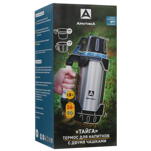 Купить Термос Арктика 110-1800-BL черный  5434317. Характеристики, отзывы и цены в Донецке