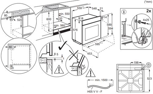 Купить Электрический духовой шкаф Electrolux EOD5F71X серебристый  9222933. Характеристики, отзывы и цены в Донецке