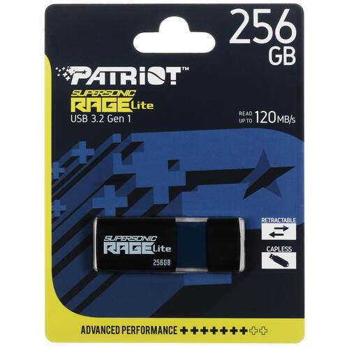 Купить Память USB Flash 256 ГБ Patriot Supersonic Rage Lite [PEF256GRLB32U]  5439087. Характеристики, отзывы и цены в Донецке