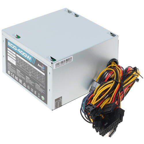 Купить Блок питания AeroCool ECO 400W [ECO-400W] серый  1255370. Характеристики, отзывы и цены в Донецке