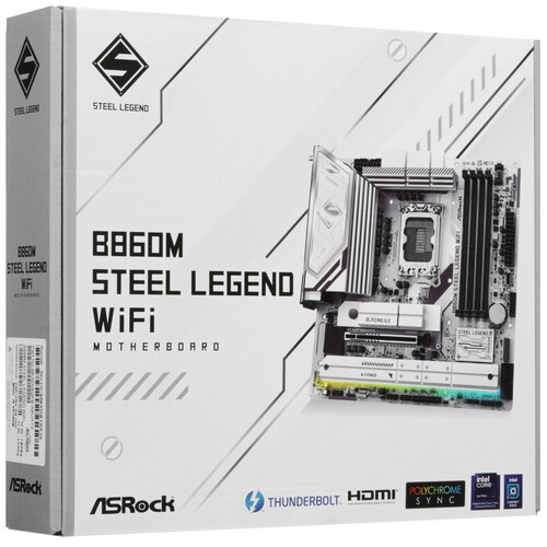 Купить Материнская плата ASRock B860M STEEL LEGEND WIFI  5622740. Характеристики, отзывы и цены в Донецке