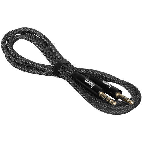 Купить Кабель   Hoco jack 3.5 мм - jack 3.5 мм черный  5635273. Характеристики, отзывы и цены в Донецке