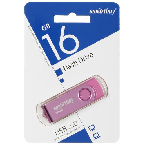 Купить Память USB Flash 16 ГБ Smartbuy Twist [SB016GB2TWP]  9954178. Характеристики, отзывы и цены в Донецке