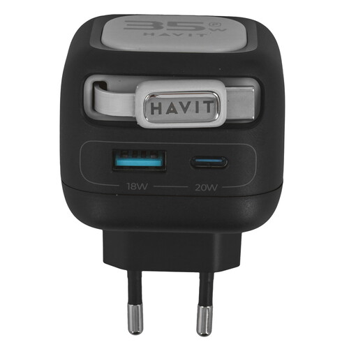 Купить Сетевое зарядное устройство Havit UC251 черный  5625387. Характеристики, отзывы и цены в Донецке