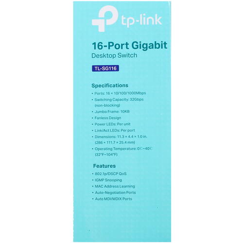 Купить Коммутатор TP-Link TL-SG116  8145206. Характеристики, отзывы и цены в Донецке