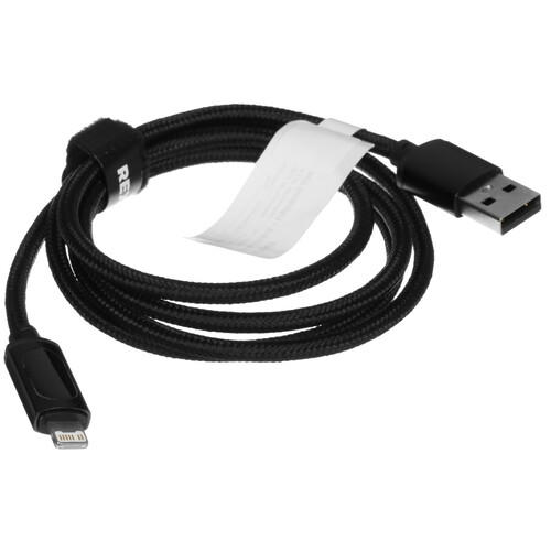 Купить Кабель круглый REXANT Lightning 8-pin - USB 2.0 Type-A черный 1 м  5454252. Характеристики, отзывы и цены в Донецке