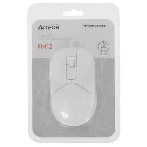 Купить Мышь проводная A4Tech Fstyler FM12  белый  4825110. Характеристики, отзывы и цены в Донецке