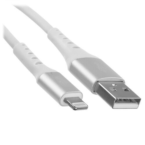 Купить Кабель круглый Cactus Lightning 8-pin MFI - USB 2.0 Type-A белый 2 м  5475638. Характеристики, отзывы и цены в Донецке