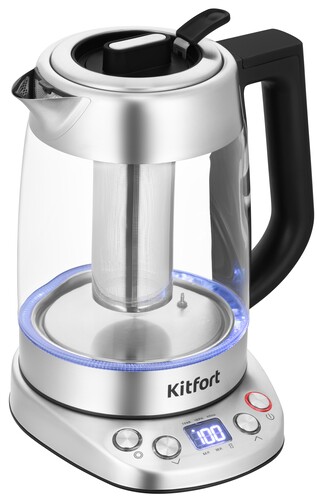 Купить Электрочайник Kitfort КТ-6796 серый  9285141. Характеристики, отзывы и цены в Донецке