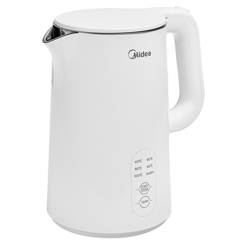 Купить Электрочайник Midea MK-8017 белый  5614644. Характеристики, отзывы и цены в Донецке