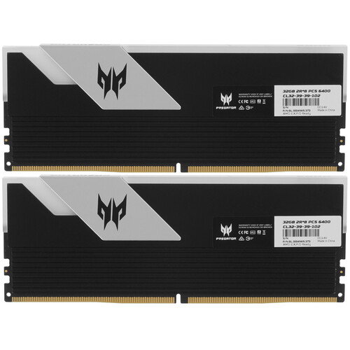 Купить Оперативная память Acer Predator Vesta II RGB [BL.9BWWR.373] 64 ГБ  9074073. Характеристики, отзывы и цены в Донецке