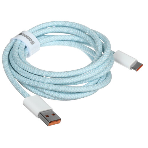 Купить Кабель круглый Baseus USB Type-C - USB 2.0 Type-A голубой 2 м  9260676. Характеристики, отзывы и цены в Донецке