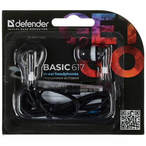 Купить Проводные наушники Defender Basic 617 черный  5358564. Характеристики, отзывы и цены в Донецке