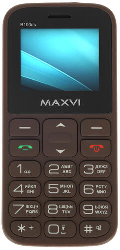 Купить Сотовый телефон Maxvi B100ds коричневый  5074969. Характеристики, отзывы и цены в Донецке