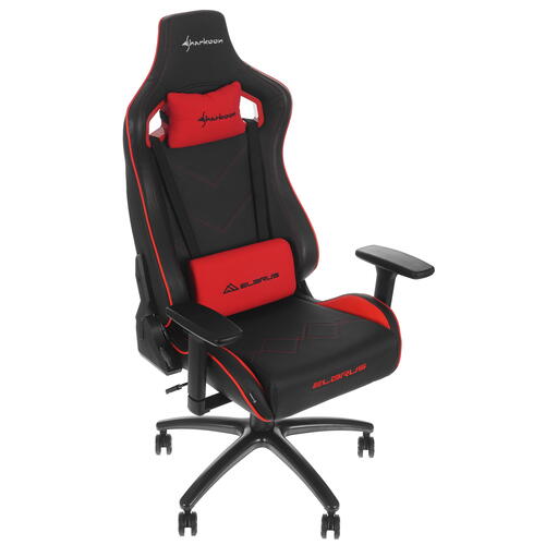 Купить Кресло игровое Sharkoon Elbrus 2 красный  4831752. Характеристики, отзывы и цены в Донецке
