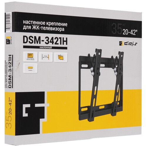 Купить Кронштейн для ТВ Digis DSM-3421H черный  9160985. Характеристики, отзывы и цены в Донецке