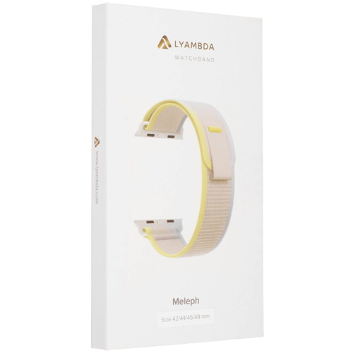 Купить Ремешок Lyambda для Apple Watch 42/ 44/ 45/ 49mm бежевый/желтый, серый  9252312. Характеристики, отзывы и цены в Донецке