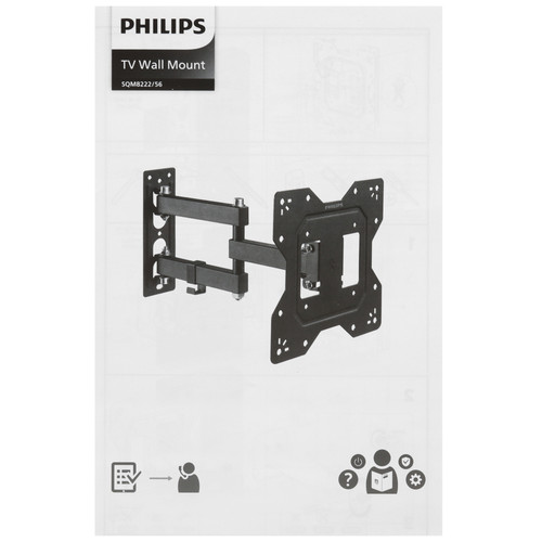 Купить Кронштейн для ТВ Philips SQM8222/56 черный  5612472. Характеристики, отзывы и цены в Донецке