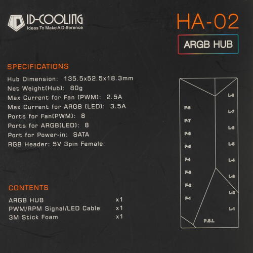 Разветвитель питания и подсветки ID-cooling HA-02 Купить Разветвитель питания и подсветки ID-cooling HA-02  4748704. Характеристики, отзывы и цены в Донецке