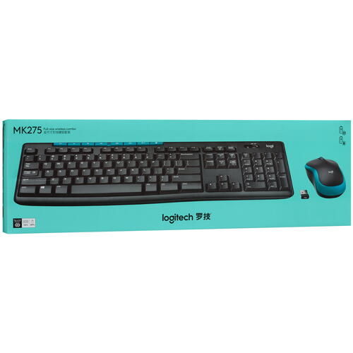 Купить Клавиатура+мышь беспроводная   Logitech Wireless Combo MK275 черный  5435850. Характеристики, отзывы и цены в Донецке