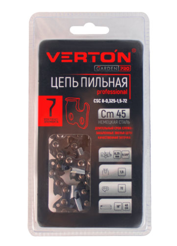 Купить Пильная цепь Verton CSC 8-0.325-1.5-72  5487144. Характеристики, отзывы и цены в Донецке