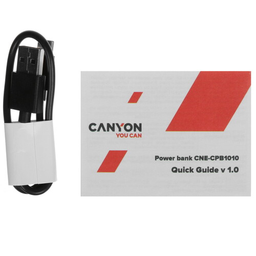 Купить Портативный аккумулятор Canyon PB-1010 черный  9134275. Характеристики, отзывы и цены в Донецке