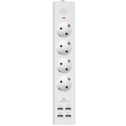Купить Сетевой фильтр Cablexpert EXN-4-U4-W-2 белый  9154791. Характеристики, отзывы и цены в Донецке