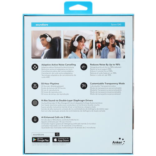 Купить Беспроводные/проводные наушники Soundcore Space Q45 белый  5097923. Характеристики, отзывы и цены в Донецке