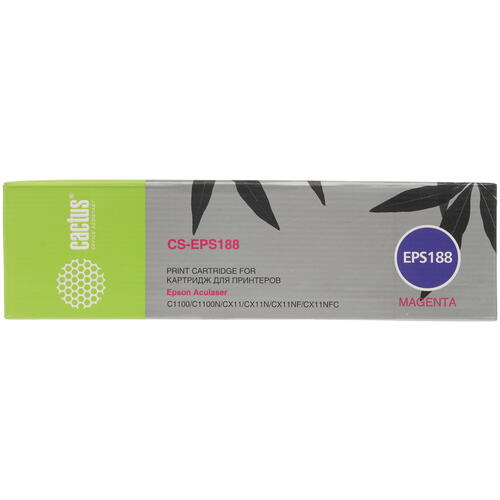 Купить Картридж лазерный Cactus CS-EPS188 пурпурный, с чипом  7937142. Характеристики, отзывы и цены в Донецке