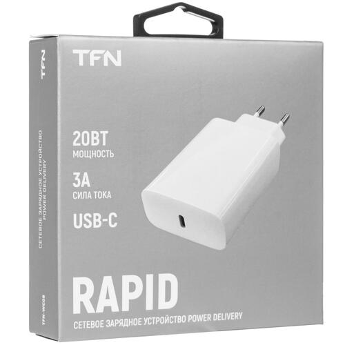 Купить Сетевое зарядное устройство TFN RAPID Type-C PD 20W белый  4820264. Характеристики, отзывы и цены в Донецке