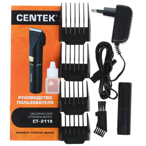 Купить Машинка для стрижки Centek CT-2119 черный/золотистый  1104437. Характеристики, отзывы и цены в Донецке