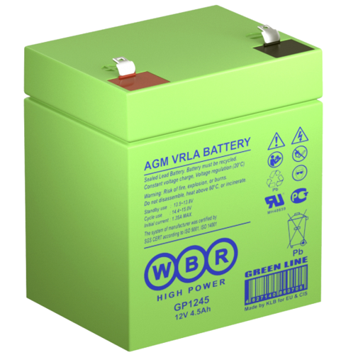 Купить Аккумуляторная батарея для ИБП WBR GP1245  5416712. Характеристики, отзывы и цены в Донецке