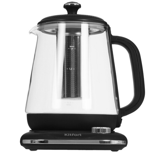 Купить Электрочайник Kitfort КТ-6756 черный  9285137. Характеристики, отзывы и цены в Донецке