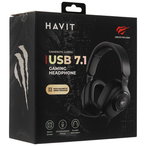 Купить Проводные наушники Havit H2230U черный 2025  9271128. Характеристики, отзывы и цены в Донецке