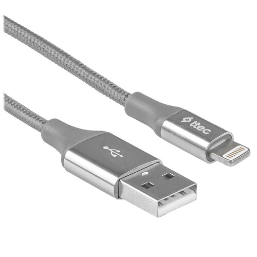 Купить Кабель круглый TTEC Lightning 8-pin - USB 2.0 Type-A серый 0.3 м  9140793. Характеристики, отзывы и цены в Донецке