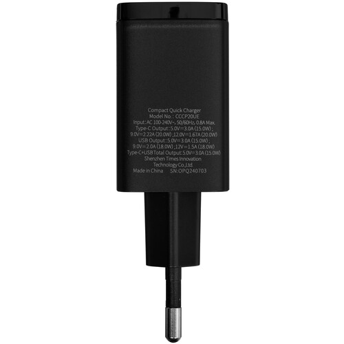 Купить Сетевое зарядное устройство Baseus Compact U+C черный  5072993. Характеристики, отзывы и цены в Донецке