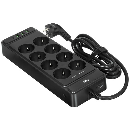Купить Сетевой фильтр AGNI TP-FS4U8E-PD черный  9289295. Характеристики, отзывы и цены в Донецке